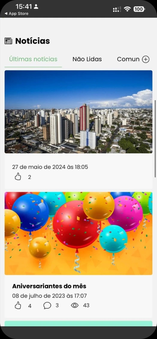 Notícias e comunicados da empresa